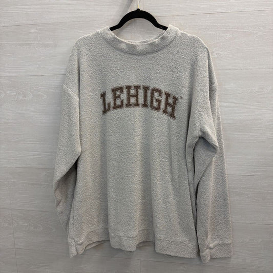 Woolly Threads Grey LEHIGH Textured Long Sleeve Pullover XXL