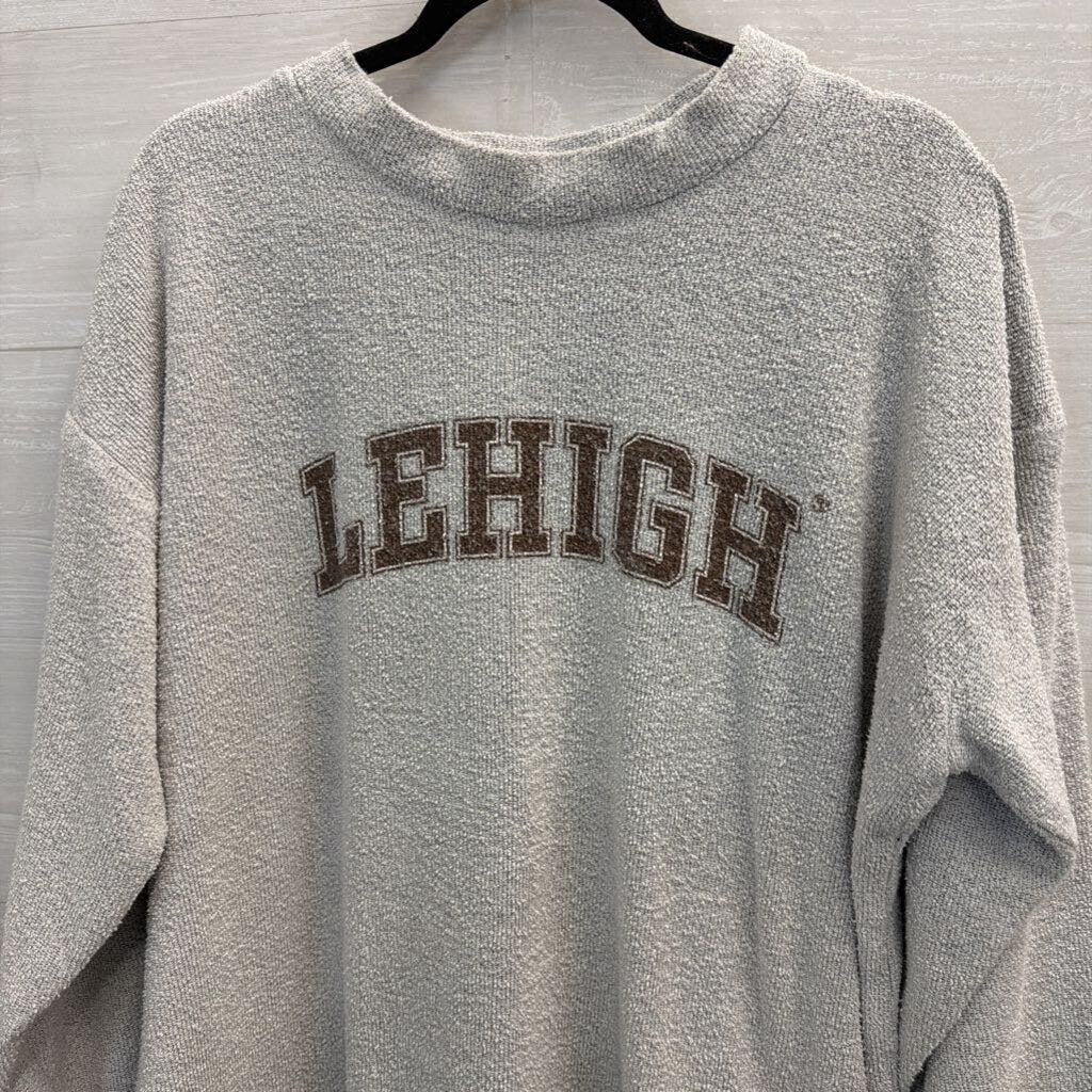 Woolly Threads Grey LEHIGH Textured Long Sleeve Pullover XXL
