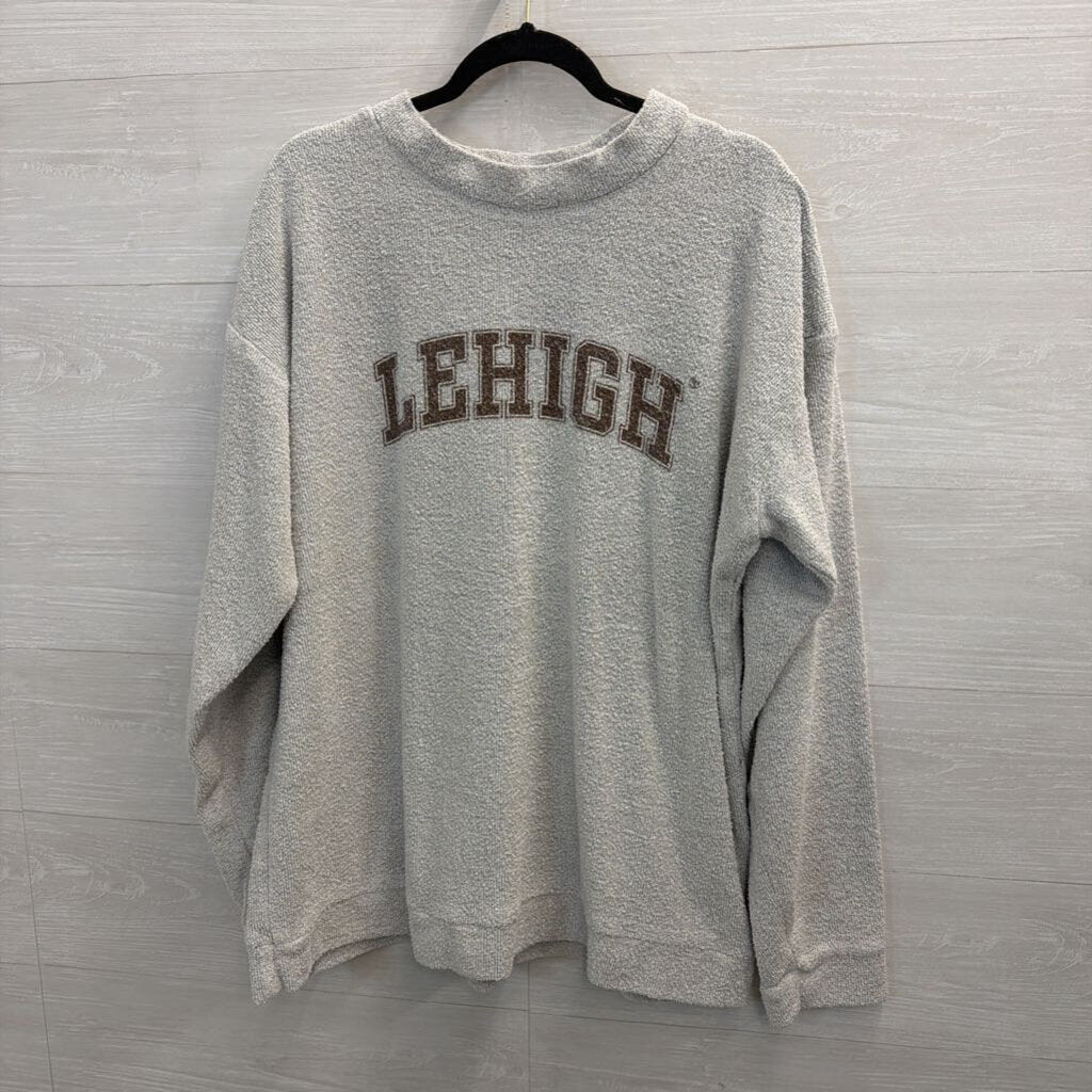 Woolly Threads Grey LEHIGH Textured Long Sleeve Pullover XXL