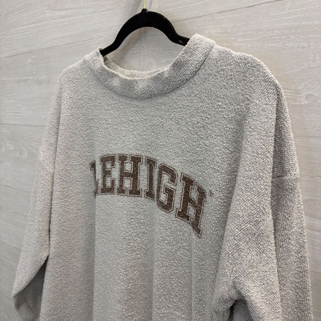 Woolly Threads Grey LEHIGH Textured Long Sleeve Pullover XXL
