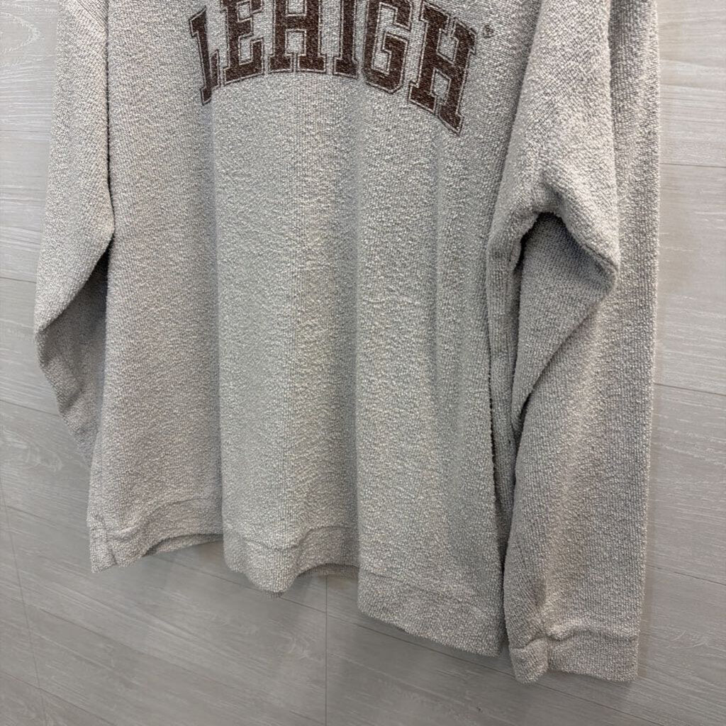 Woolly Threads Grey LEHIGH Textured Long Sleeve Pullover XXL