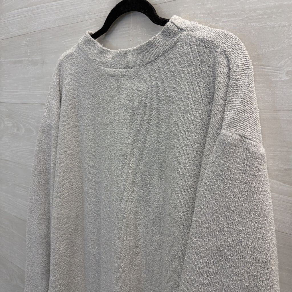 Woolly Threads Grey LEHIGH Textured Long Sleeve Pullover XXL