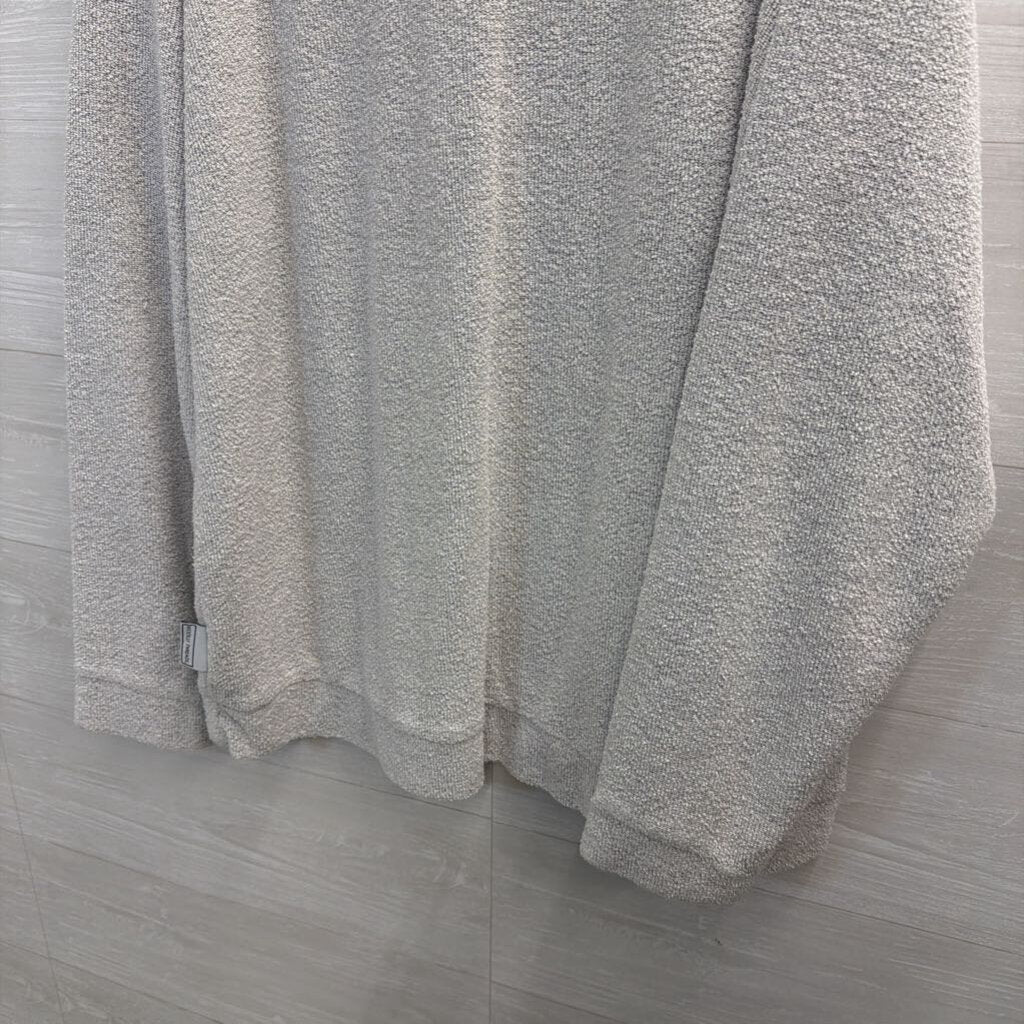 Woolly Threads Grey LEHIGH Textured Long Sleeve Pullover XXL