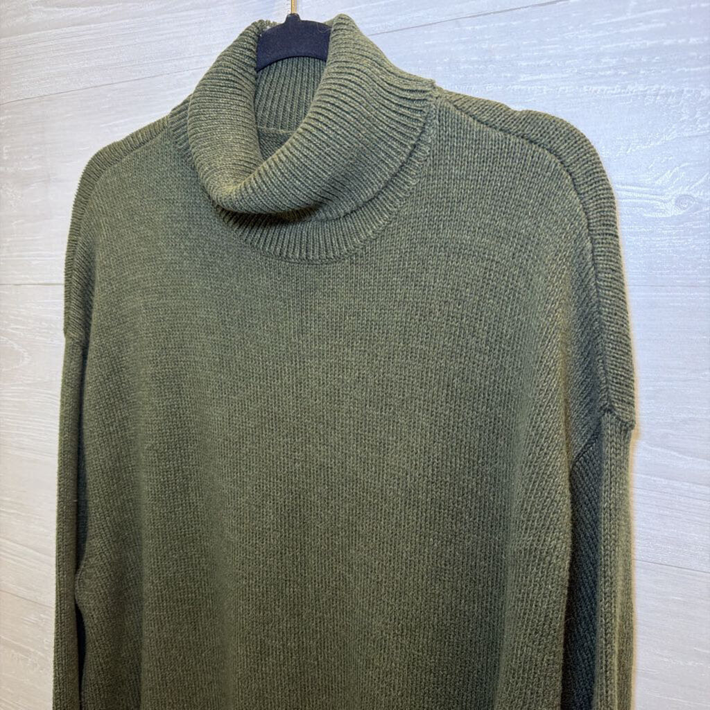 Gap Green Knit Turtleneck Sweater Medium Tall