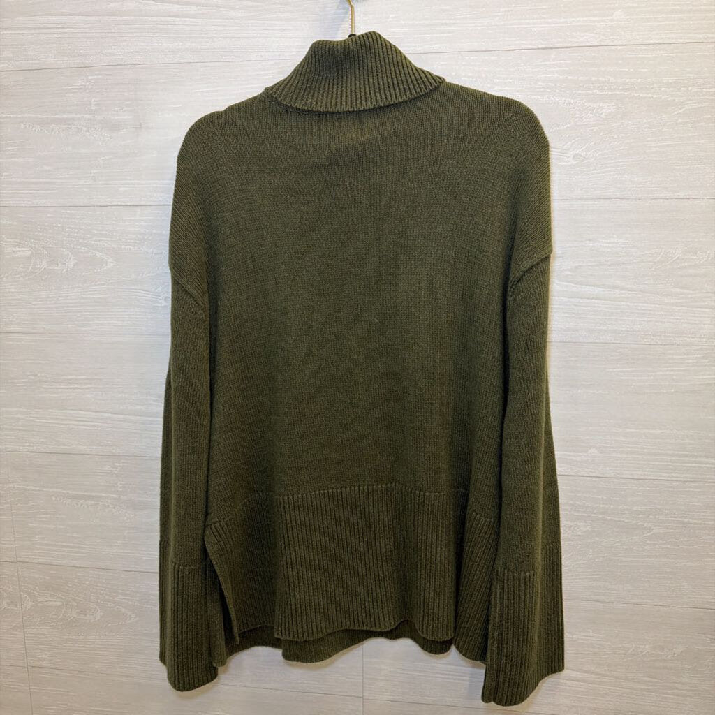 Gap Green Knit Turtleneck Sweater Medium Tall