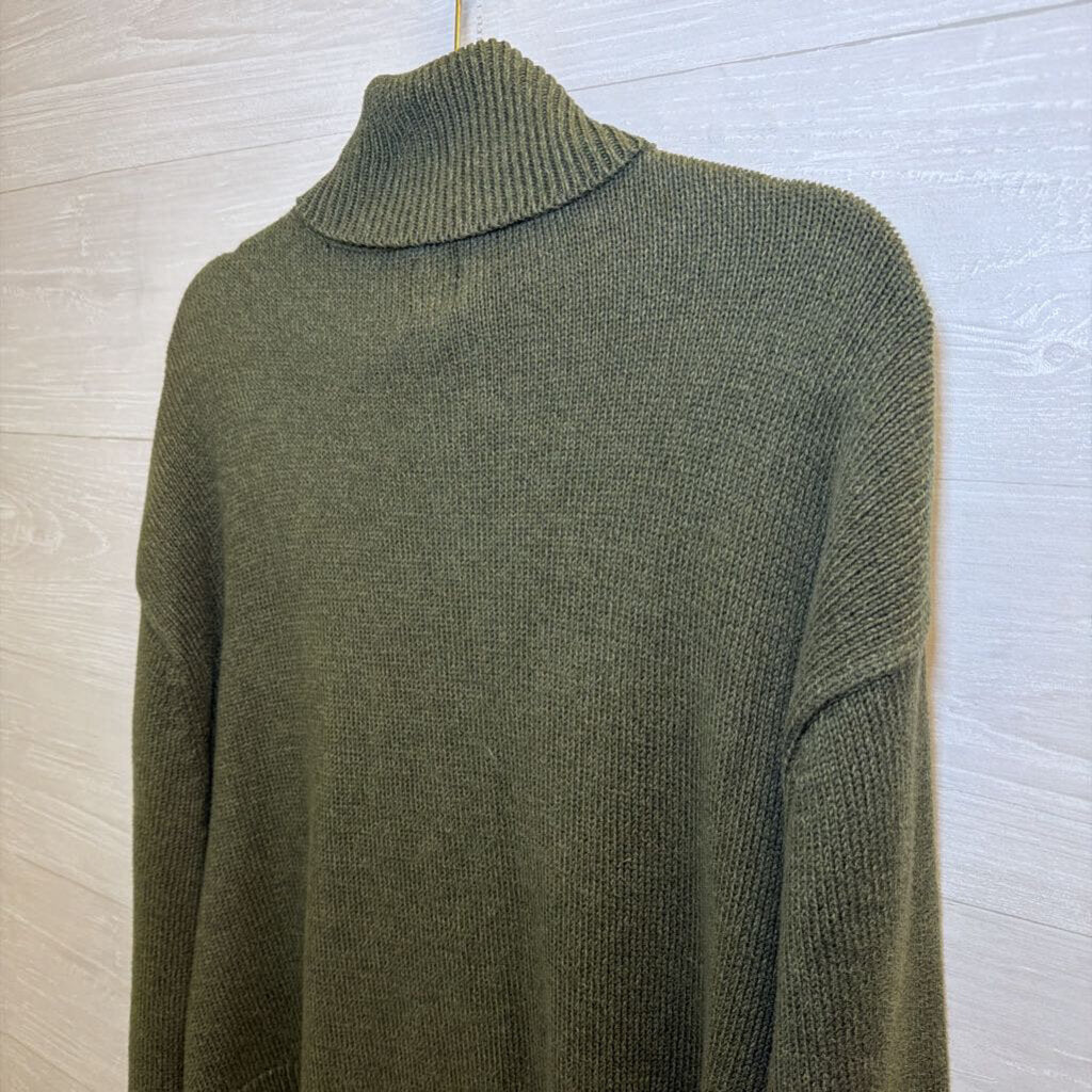 Gap Green Knit Turtleneck Sweater Medium Tall
