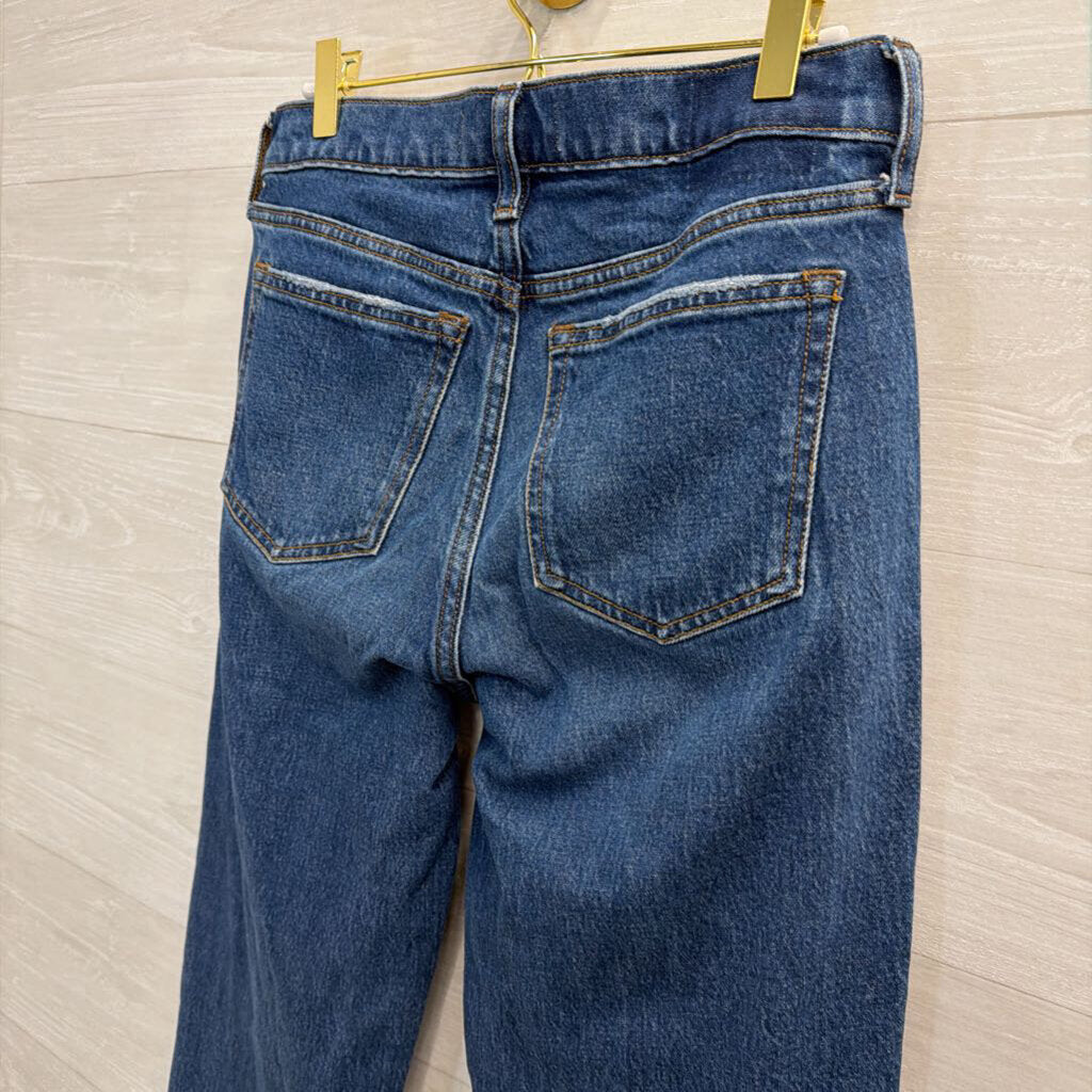 Abercrombie and Fitch Dark Wash Mid Rise 90s Straight Jeans 27 Extra Long