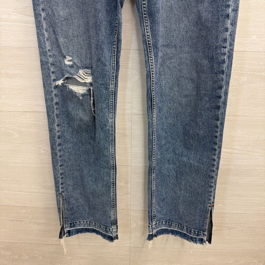 Gap Medium Wash Distressed 90s Loose Mid Rise Jeans 4 Tall