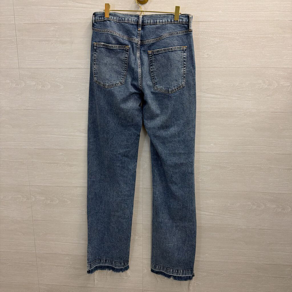 Gap Medium Wash Distressed 90s Loose Mid Rise Jeans 4 Tall
