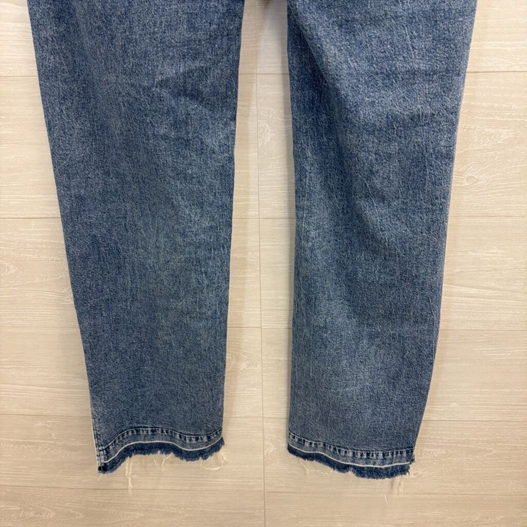 Gap Medium Wash Distressed 90s Loose Mid Rise Jeans 4 Tall