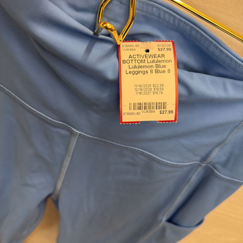 Lululemon Blue Leggings 8