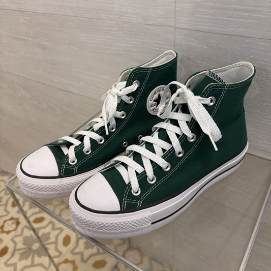 Converse Green All Star Lift Platform High Top Sneakers 8