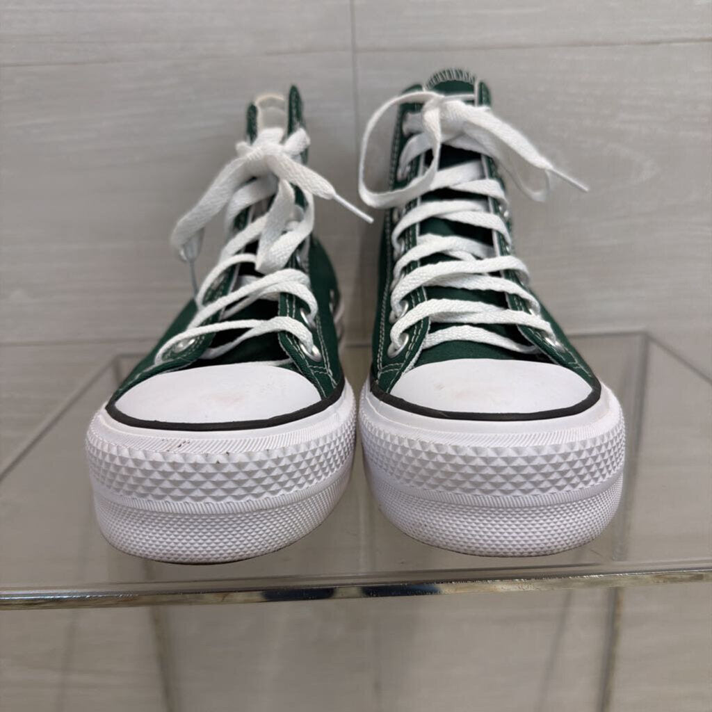Converse Green All Star Lift Platform High Top Sneakers 8