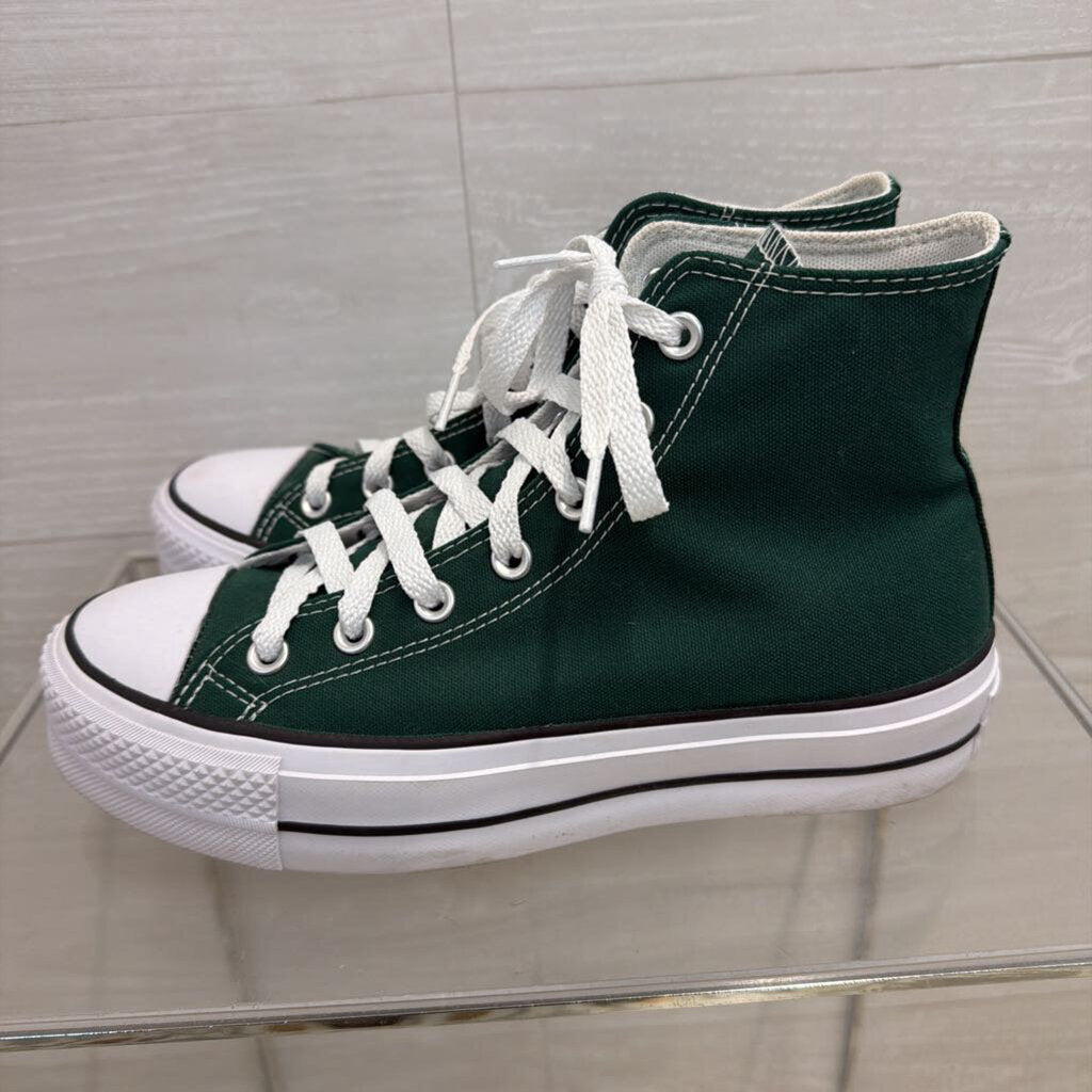 Converse Green All Star Lift Platform High Top Sneakers 8