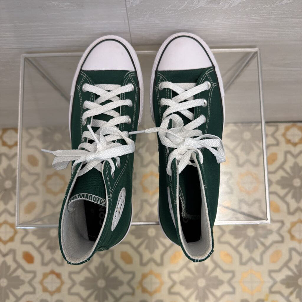 Converse Green All Star Lift Platform High Top Sneakers 8