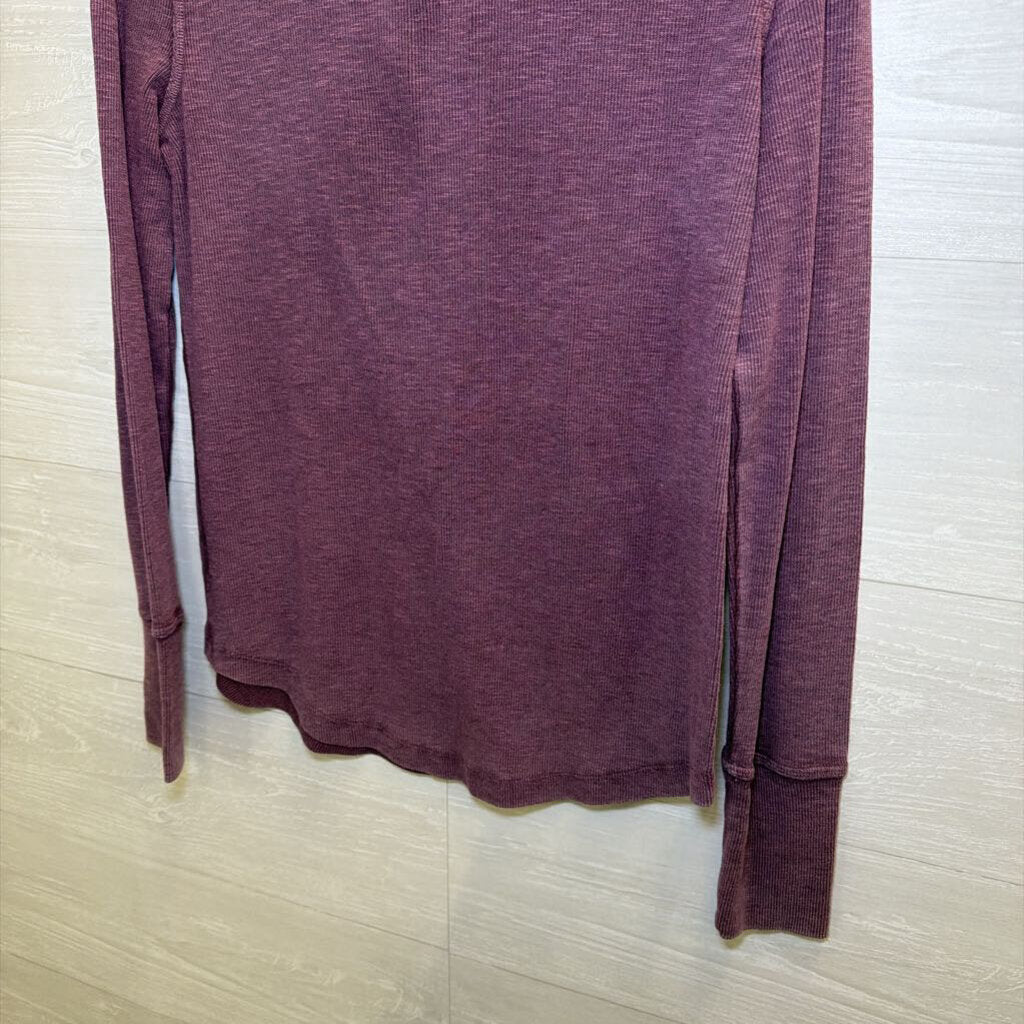 Gap Purple Henley Long Sleeve Small