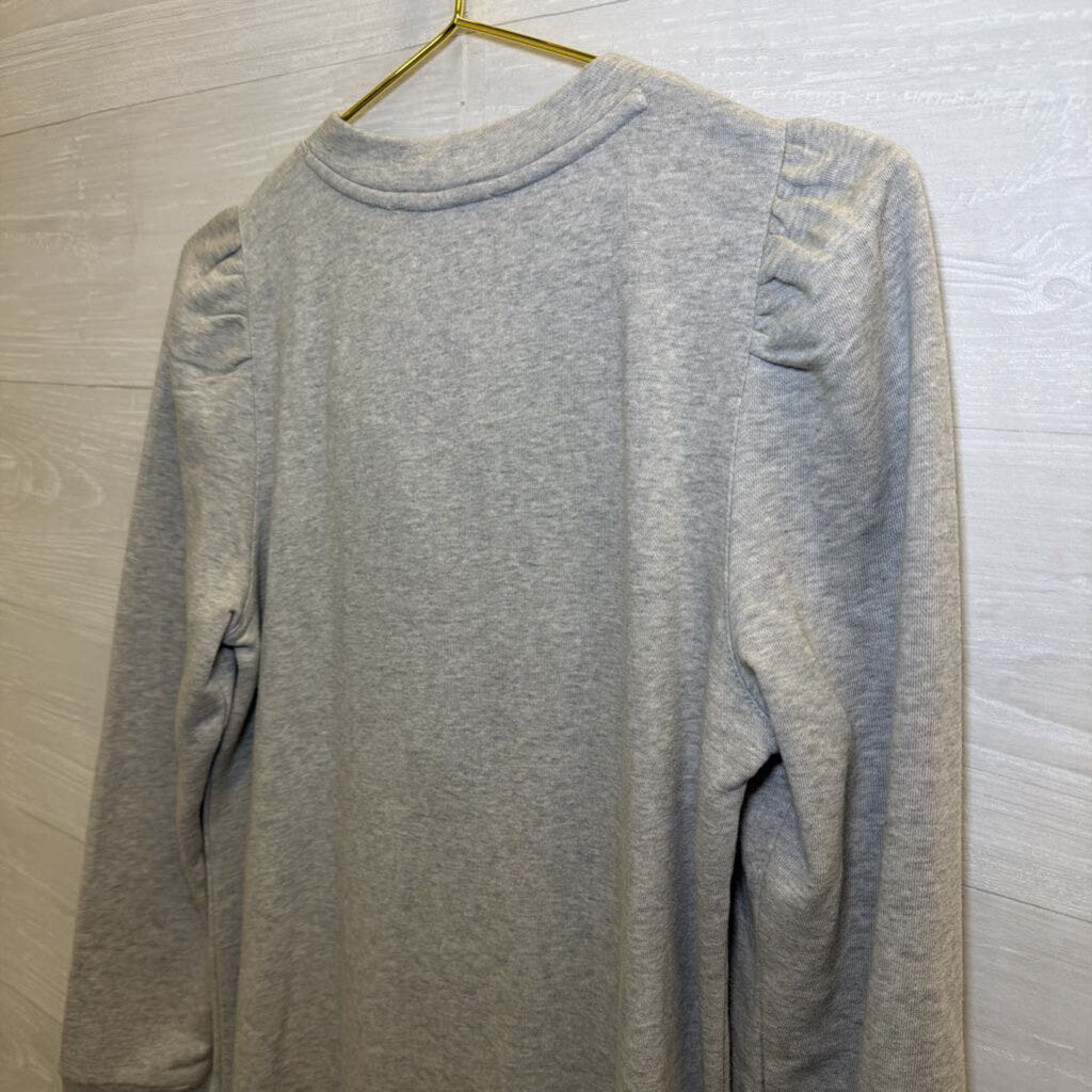 Grey Long Sleeve Puff Sleeve Dress Small