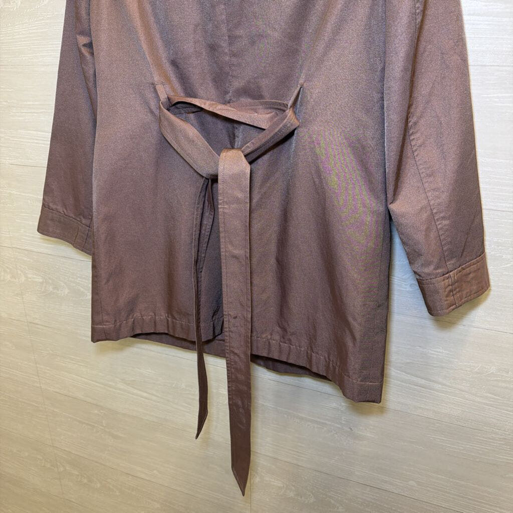 Ann Taylor Purple Snap Front Jacket Small Petite