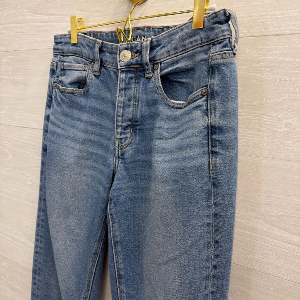 American Eagle Tomgirl Medium Wash Jeans 4 Tall