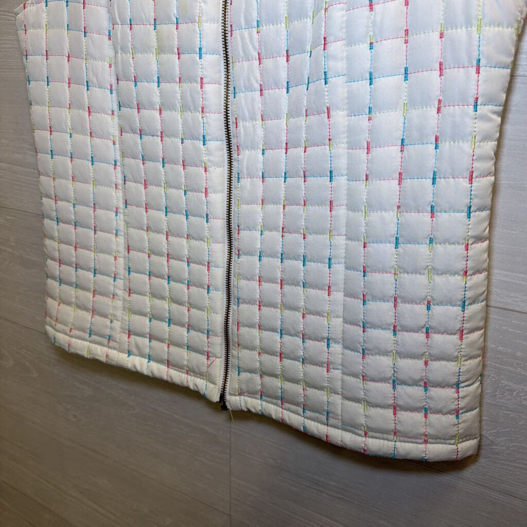 For Cynthia White/ Multi Quilted Zip Up Vest Medium