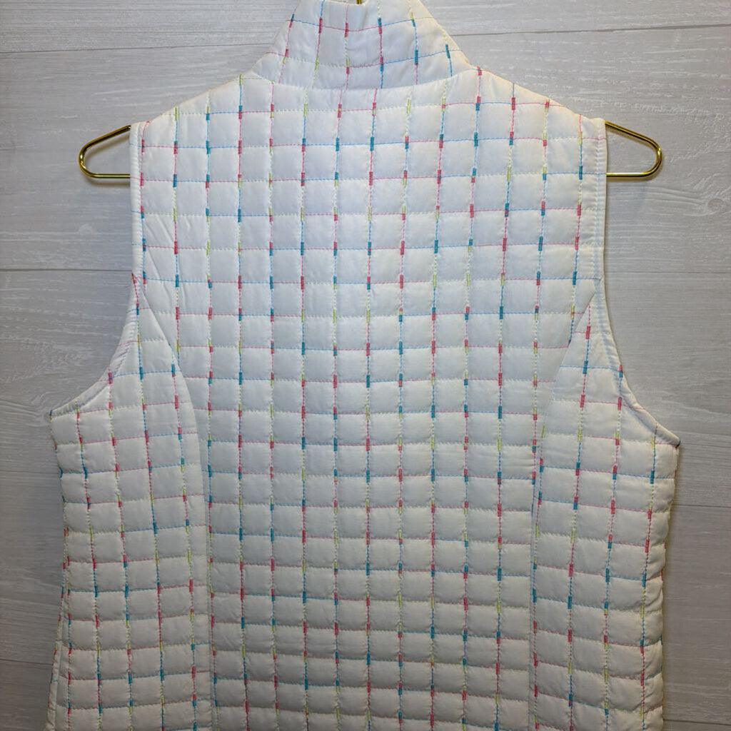 For Cynthia White/ Multi Quilted Zip Up Vest Medium