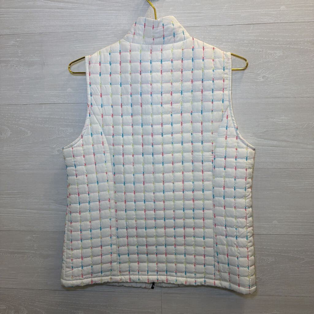 For Cynthia White/ Multi Quilted Zip Up Vest Medium