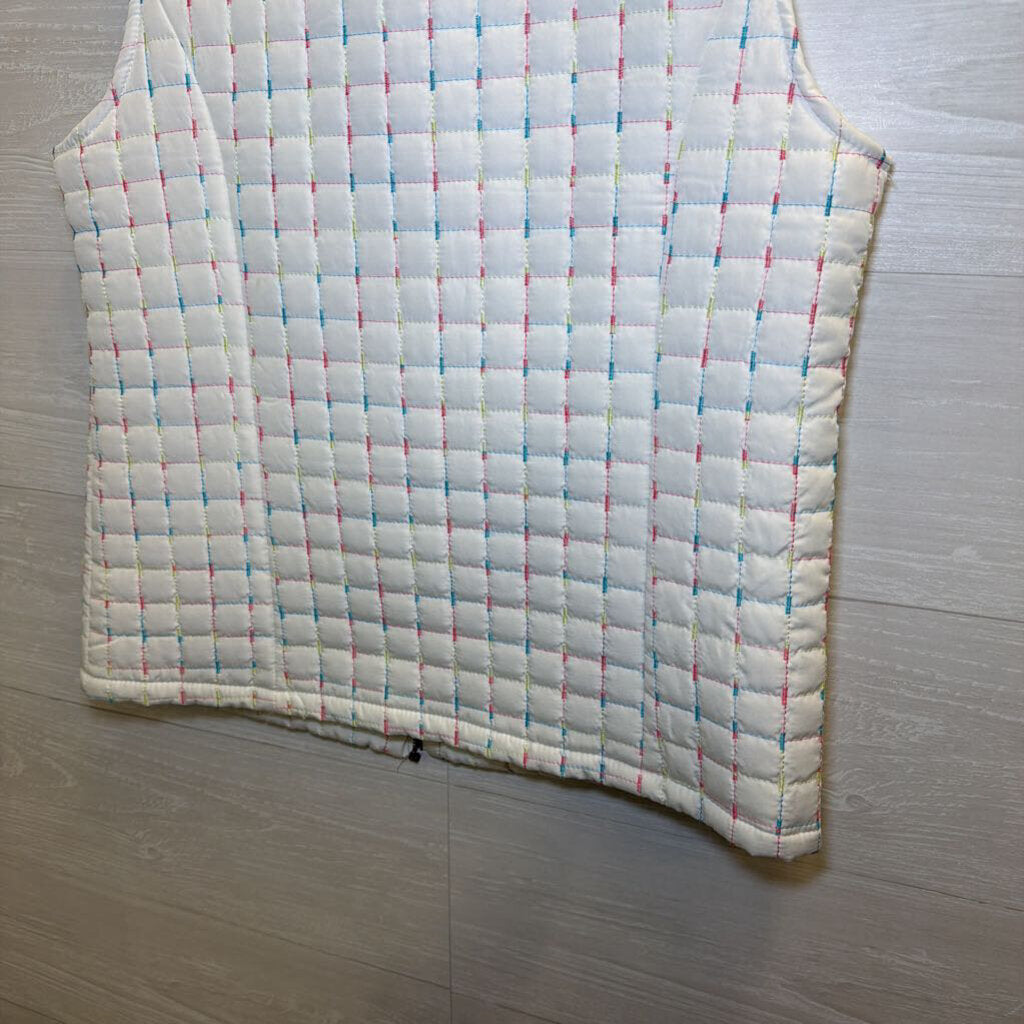 For Cynthia White/ Multi Quilted Zip Up Vest Medium