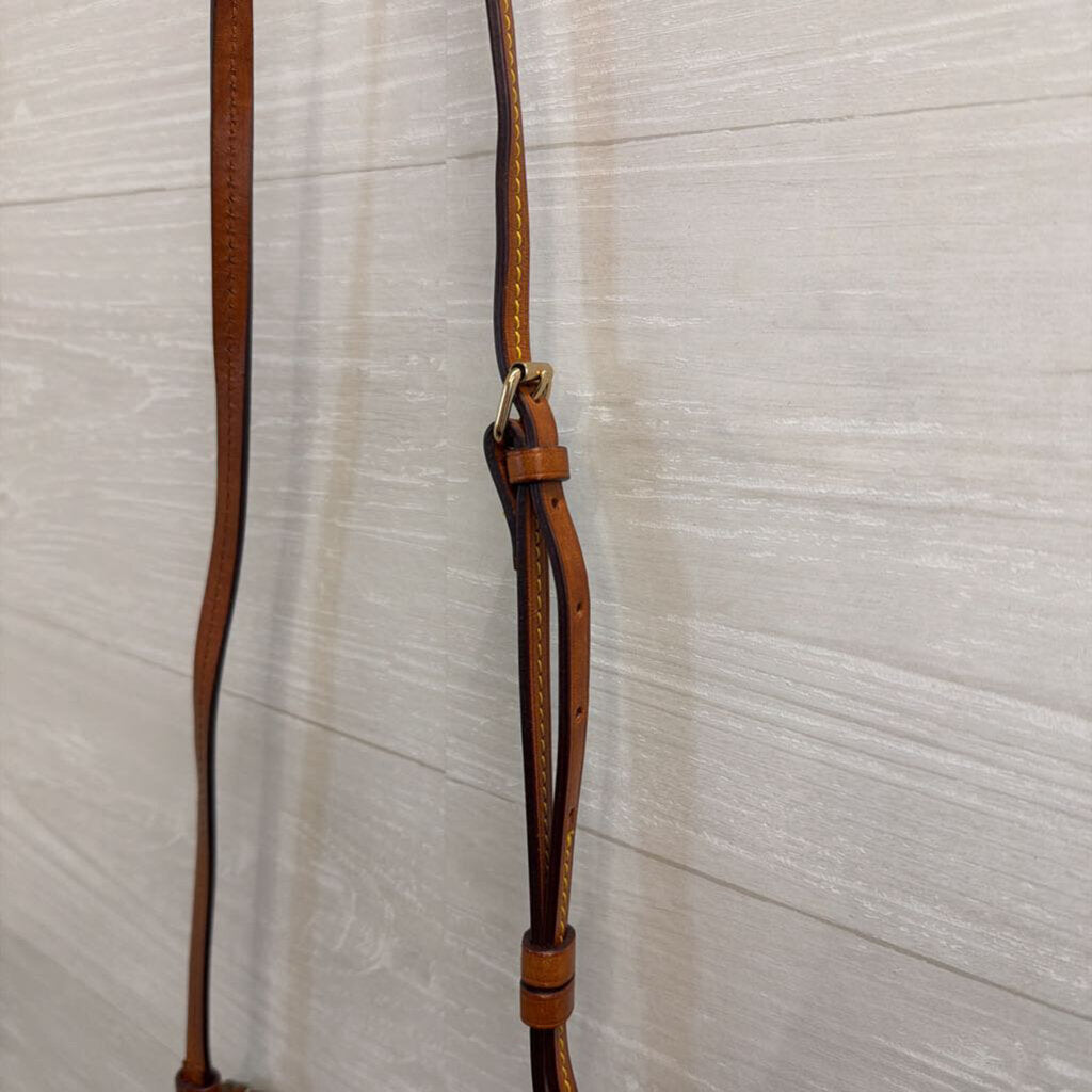 Dooney and Bourke Black/ Brown Nylon Triple Zip Crossbody Purse
