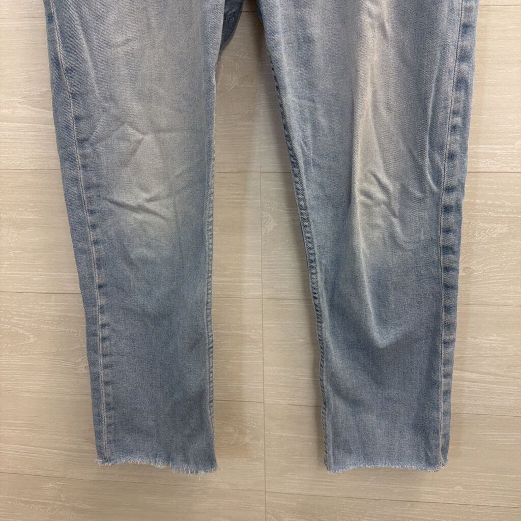 Mother Light Wash The Tom Cat Ankle Fray Jeans 31