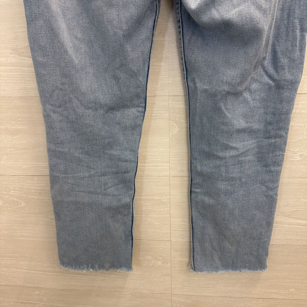 Mother Light Wash The Tom Cat Ankle Fray Jeans 31