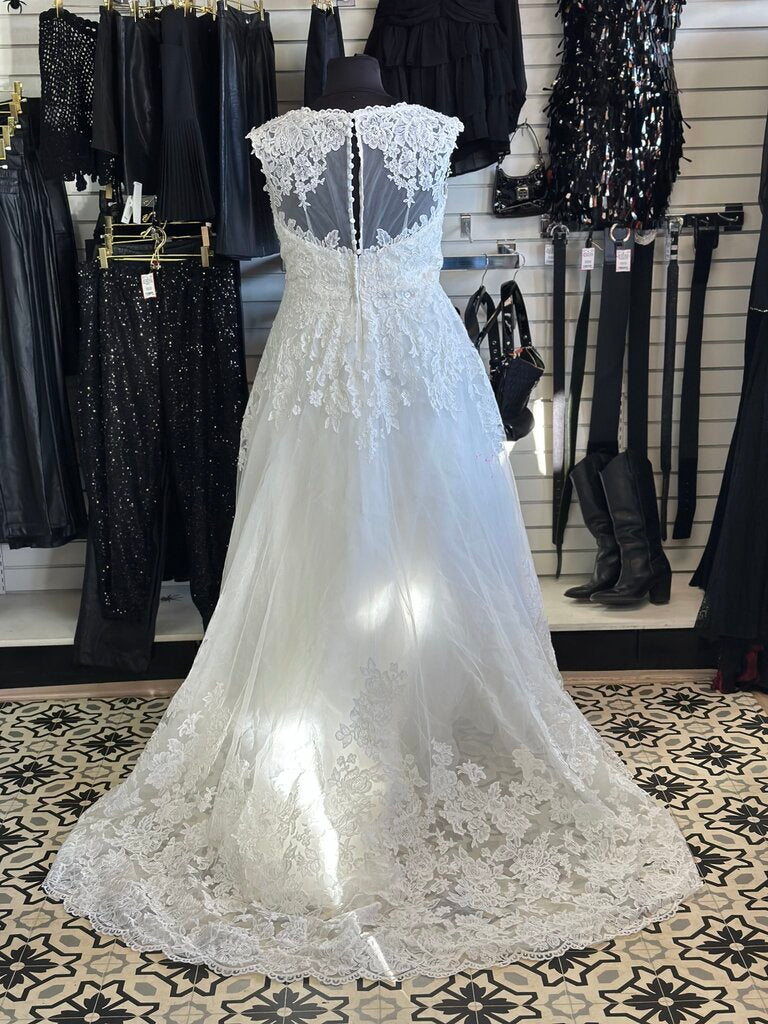 David's Bridal Lace A-Line Bridal Gown 9wg3850 Ivory 22W