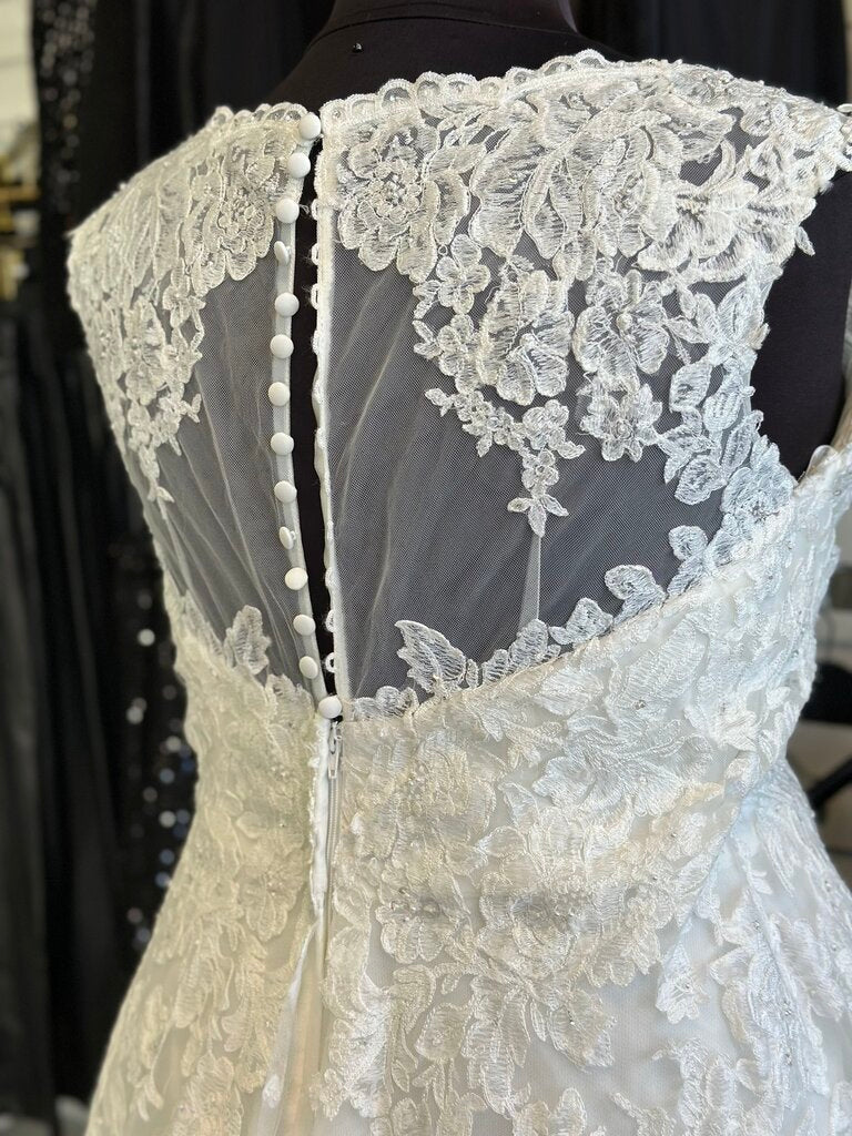 David's Bridal Lace A-Line Bridal Gown 9wg3850 Ivory 22W
