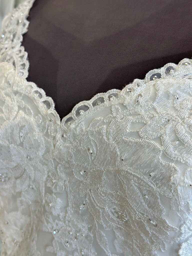 David's Bridal Lace A-Line Bridal Gown 9wg3850 Ivory 22W