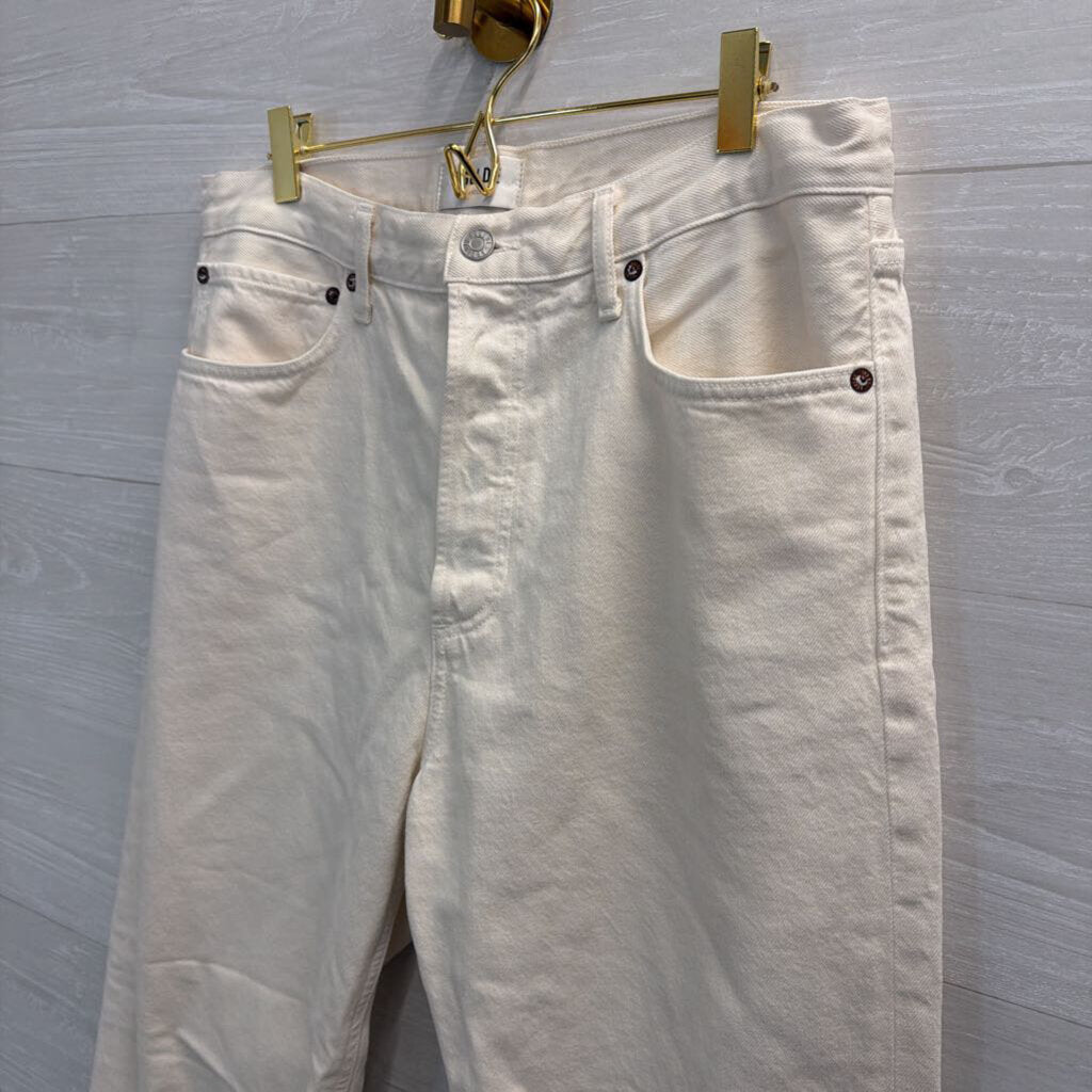 Agolde Cream Denim 90s Crop Jeans 29
