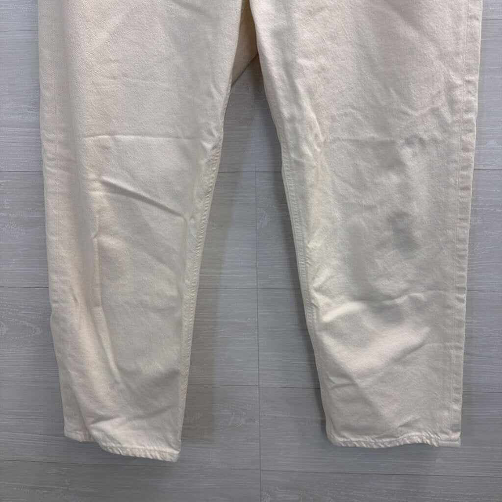 Agolde Cream Denim 90s Crop Jeans 29