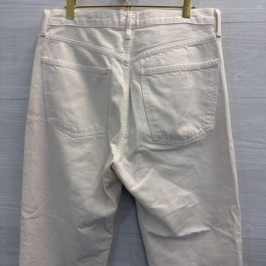 Agolde Cream Denim 90s Crop Jeans 29