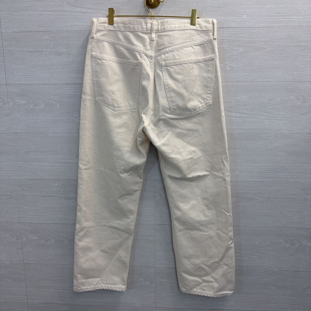 Agolde Cream Denim 90s Crop Jeans 29
