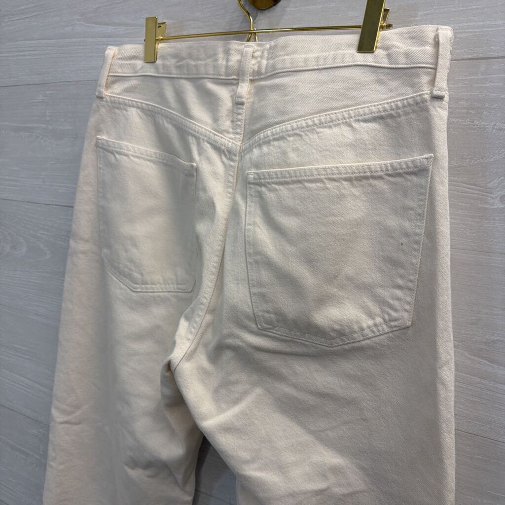 Agolde Cream Denim 90s Crop Jeans 29