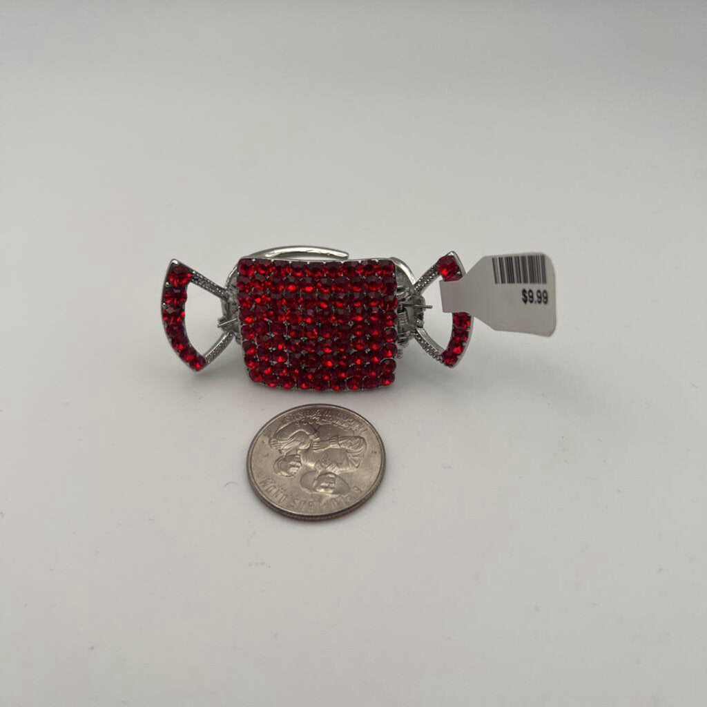 Red Candy Rhinestone Claw Clip
