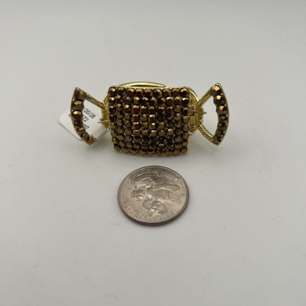 Gold Candy Rhinestone Claw Clip