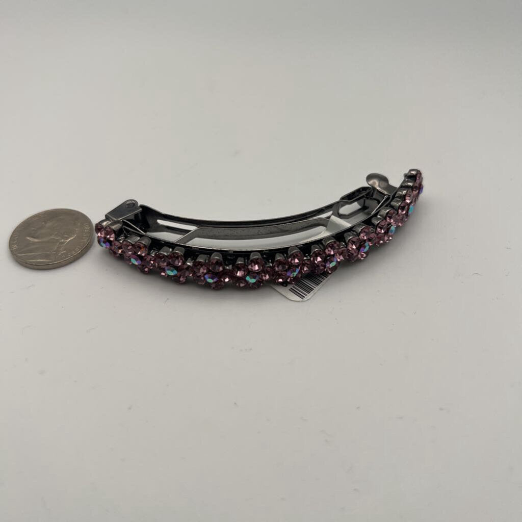 Pink Rhinestone Hair Clip