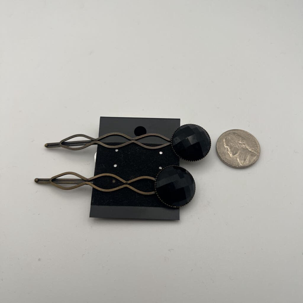 Bronze/Black Hair Pins (set of 2)