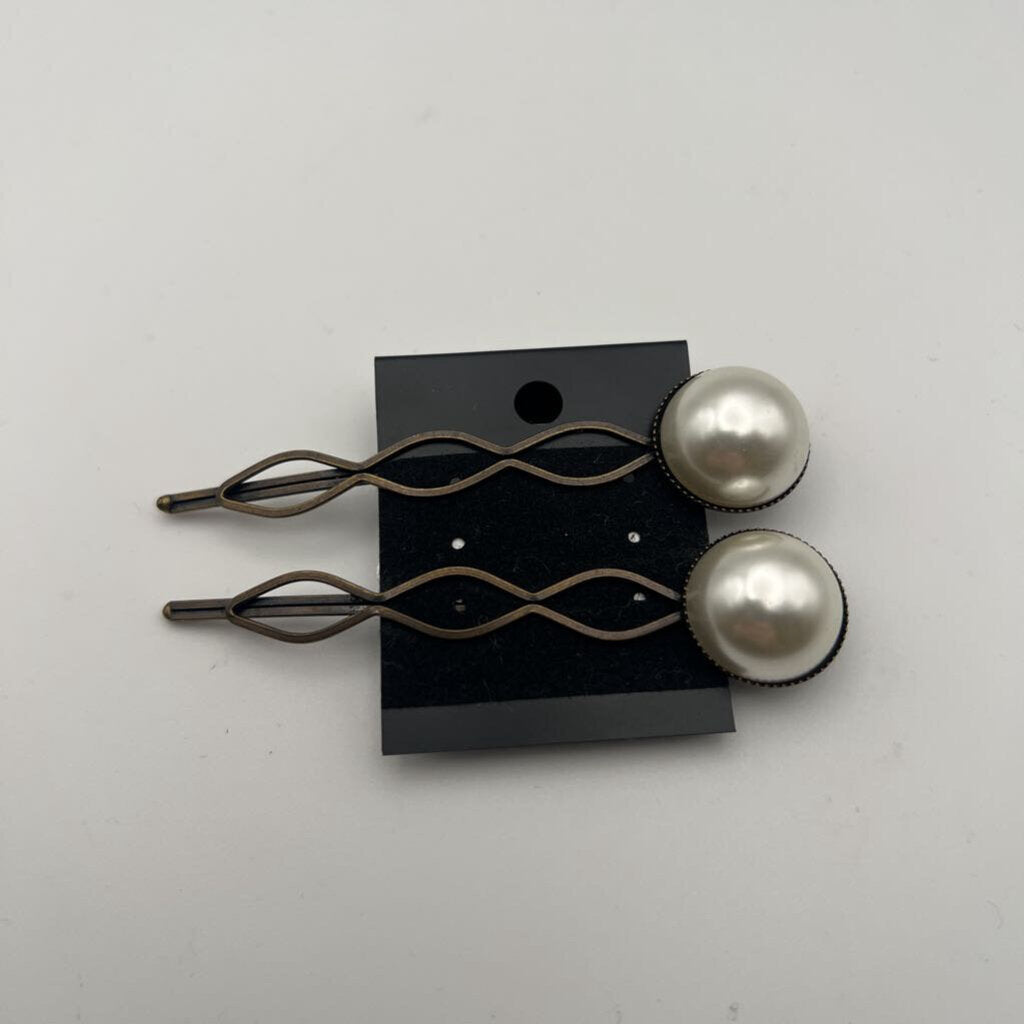 Bronze/Pearl Hair Pins (set of 2)