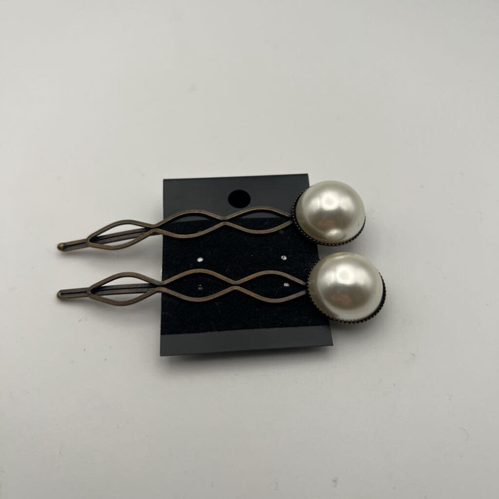 Bronze/Pearl Hair Pins (set of 2)
