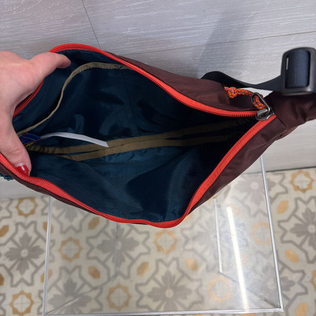 Cotopaxi Burgundy Rust Ripstop Crossbody Bag