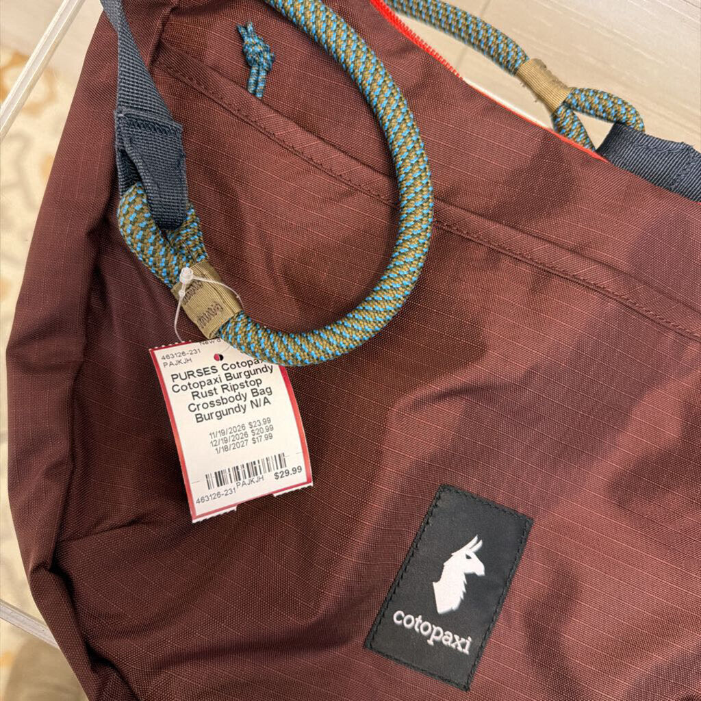 Cotopaxi Burgundy Rust Ripstop Crossbody Bag