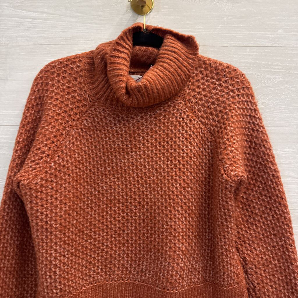 Jack Orange Chunky Knit Turtleneck Sweater Small
