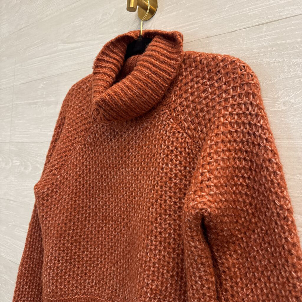 Jack Orange Chunky Knit Turtleneck Sweater Small