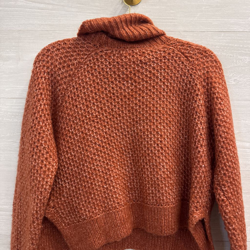 Jack Orange Chunky Knit Turtleneck Sweater Small