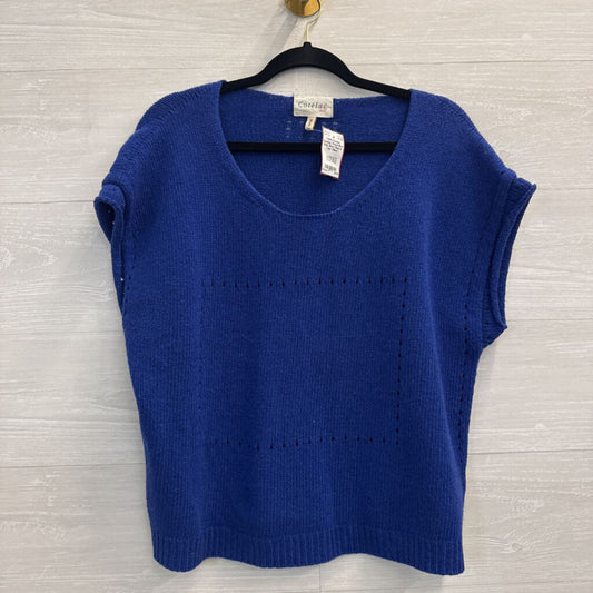 Cotelac Royal Blue Knit Short Sleeve Top 1